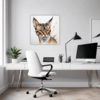 Alert Abyssinian Cat Office Demo