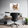 Alert Abyssinian Cat Office Demo