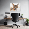 Alert Abyssinian Cat Office Demo