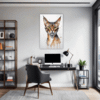 Alert Abyssinian Cat Office Demo