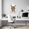 Alert Abyssinian Cat Office Demo