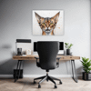Alert Abyssinian Cat Office Demo