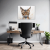 Alert Abyssinian Cat Office Demo