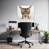 Alert Abyssinian Cat Office Demo