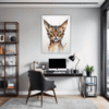 Alert Abyssinian Cat Office Demo