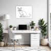 Alert Abyssinian Cat Office Demo