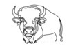 Minimalist Arc Depicting American Bison Hump and Horn