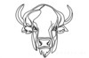 Minimalist Arc Depicting American Bison Hump and Horn