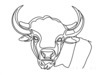 Minimalist Arc Depicting American Bison Hump and Horn