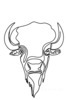 Minimalist Arc Depicting American Bison Hump and Horn