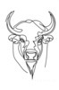 Minimalist Arc Depicting American Bison Hump and Horn