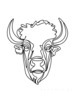 Minimalist Arc Depicting American Bison Hump and Horn
