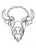 Minimalist Arc Depicting American Bison Hump and Horn