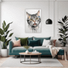 American Shorthair Cat Living Room Demo