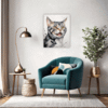 American Shorthair Cat Living Room Demo