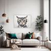 American Shorthair Cat Living Room Demo