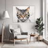 American Shorthair Cat Living Room Demo
