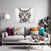 American Shorthair Cat Living Room Demo