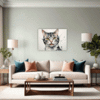 American Shorthair Cat Living Room Demo