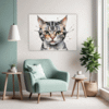 American Shorthair Cat Living Room Demo
