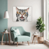 American Shorthair Cat Living Room Demo