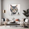 American Shorthair Cat Living Room Demo