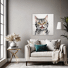 American Shorthair Cat Living Room Demo