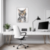 American Shorthair Cat Office Demo