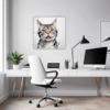 American Shorthair Cat Office Demo