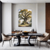 Ancient Oak Forest Scene Dining Room Demo