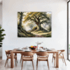 Ancient Oak Forest Scene Dining Room Demo
