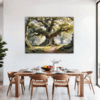 Ancient Oak Forest Scene Dining Room Demo
