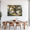 Ancient Oak Forest Scene Dining Room Demo