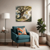Ancient Oak Forest Scene Living Room Demo