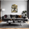 Ancient Oak Forest Scene Living Room Demo