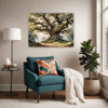 Ancient Oak Forest Scene Living Room Demo