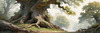 Realistic Landscape Art Print of Ancient Oak Woods