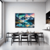 Aurora Over Frosty Peaks Dining Room Demo