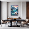 Aurora Over Frosty Peaks Dining Room Demo