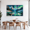 Aurora Over Frosty Peaks Dining Room Demo