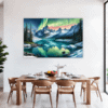 Aurora Over Frosty Peaks Dining Room Demo