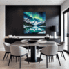 Aurora Over Frosty Peaks Dining Room Demo