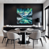 Aurora Over Frosty Peaks Dining Room Demo
