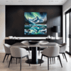 Aurora Over Frosty Peaks Dining Room Demo
