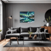 Aurora Over Frosty Peaks Living Room Demo