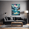 Aurora Over Frosty Peaks Living Room Demo