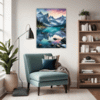 Aurora Over Frosty Peaks Living Room Demo