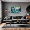 Aurora Over Frosty Peaks Living Room Demo