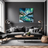 Aurora Over Frosty Peaks Living Room Demo