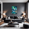 Aurora Over Frosty Peaks Living Room Demo